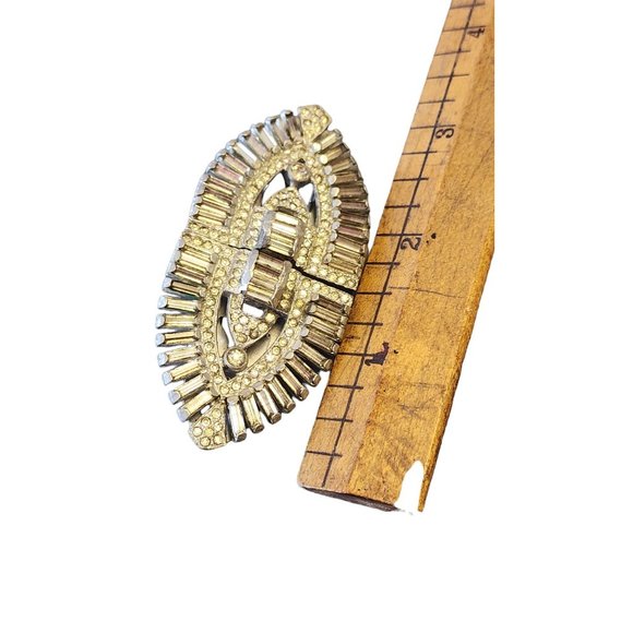 Antique Early Paste Duette/Dress Clip Brooch (A2940) - Picture 6 of 7